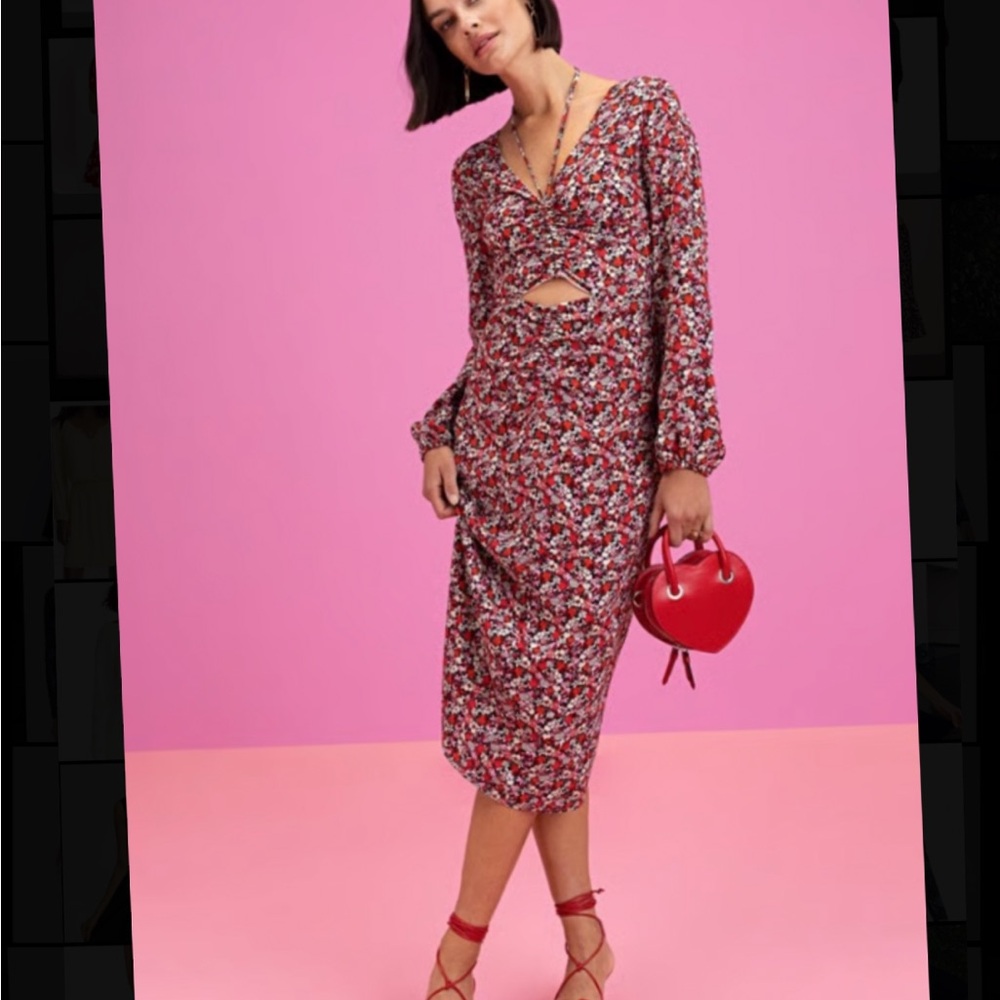 Sanctuary Red and White Floral Maxi Dress
